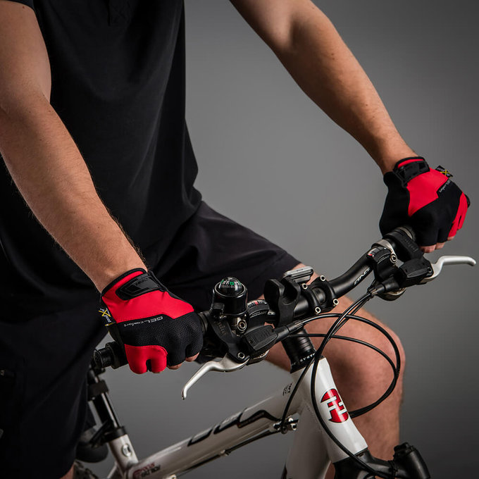 Cyklistické rukavice pro dospělé Gel Comfort Červené