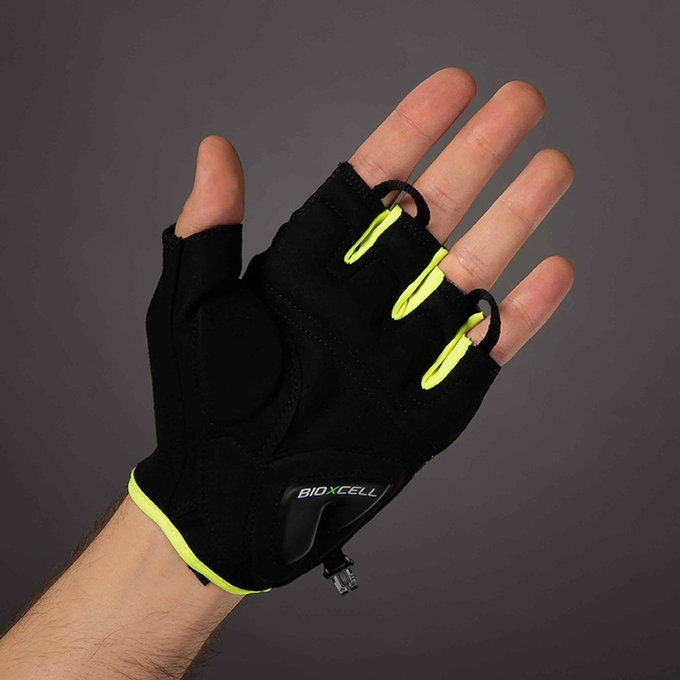 Cyklistické rukavice pro dospělé BioXCell Super Fly černé/neonově žluté