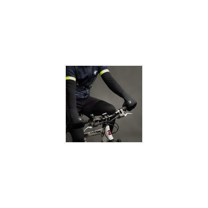  Zimní cyklistické rukavice Polarfleece Titan černé