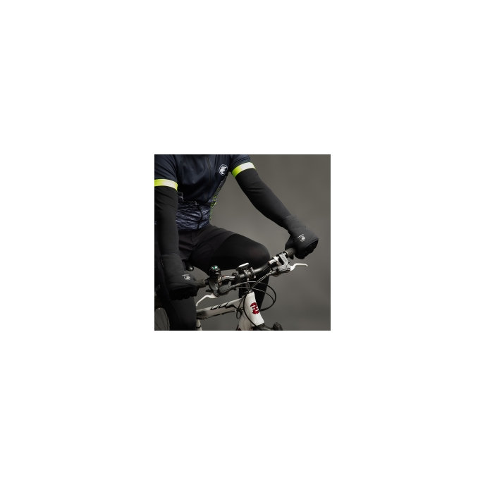  Zimní cyklistické rukavice Polarfleece Titan černé