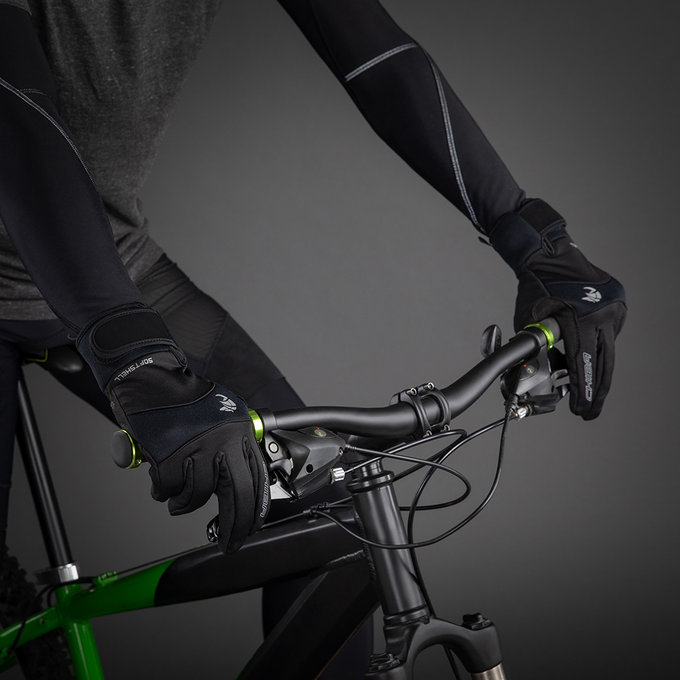 Zimní cyklistické rukavice pro dospělé Classic černé