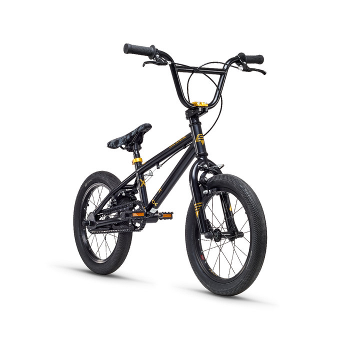 Dětské BMX kolo XtriX mini 16 černé/zlaté (od107 cm)