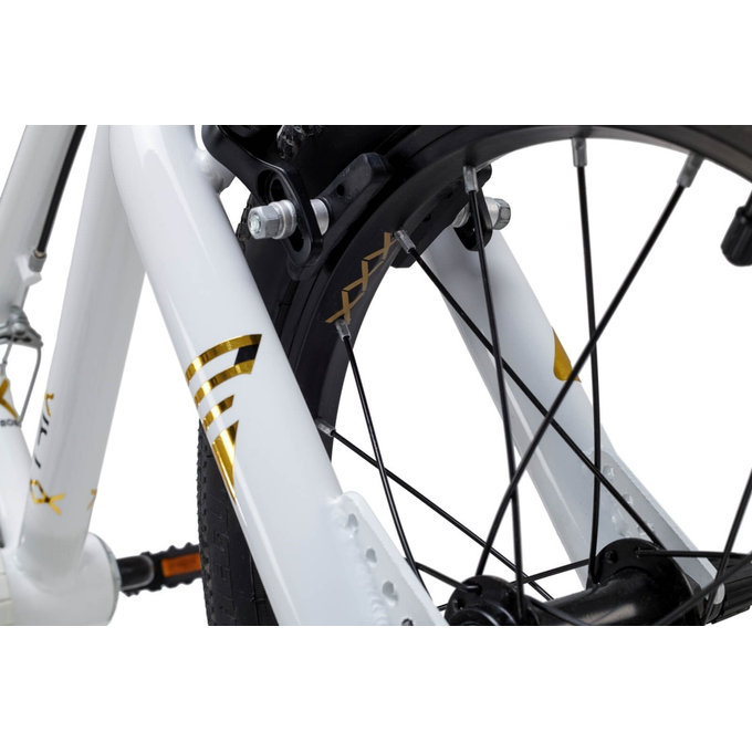 Dětské BMX kolo XtriX mini 16 bílé/zlaté (od 105 cm)