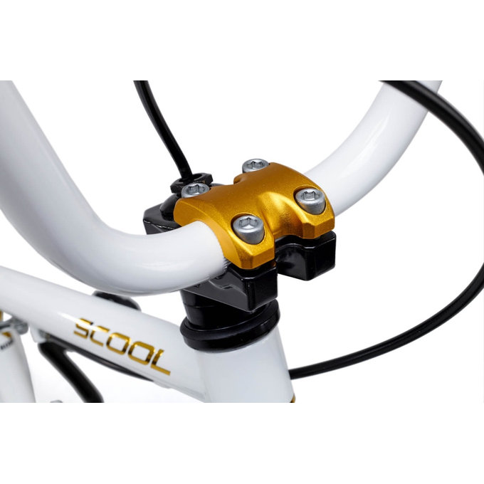 Dětské BMX kolo XtriX mini 16 bílé/zlaté (od 105 cm)