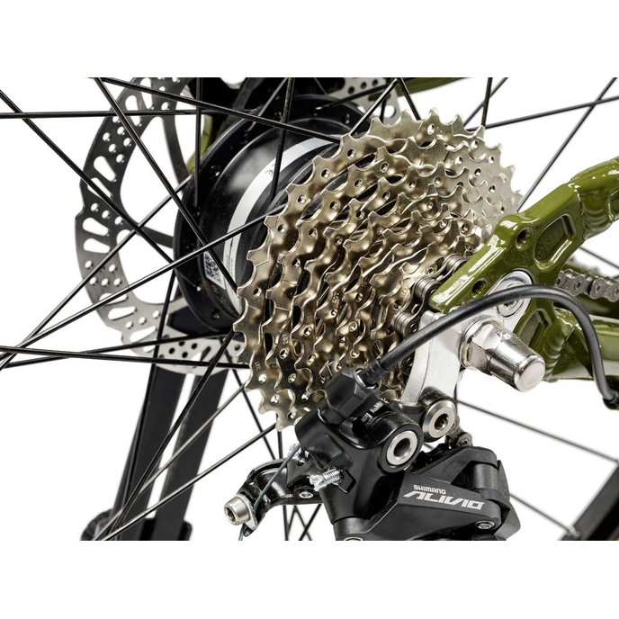 Dětské elektrokolo e-troX race 26 Zoll 9-Gang olivová/béžová (od 145 cm)