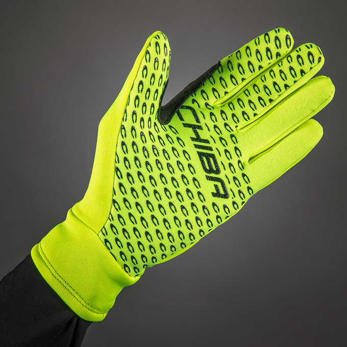 Zimní cyklistické rukavice pro děti Kids Polartec Reflex neónově žluté