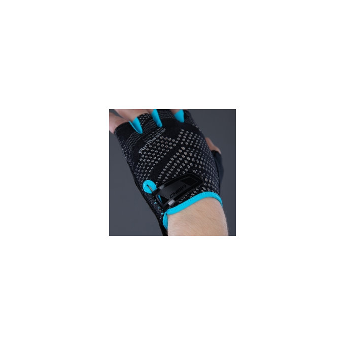 Cyklistické rukavice pro dospělé Air Master černé/tyrkysové
