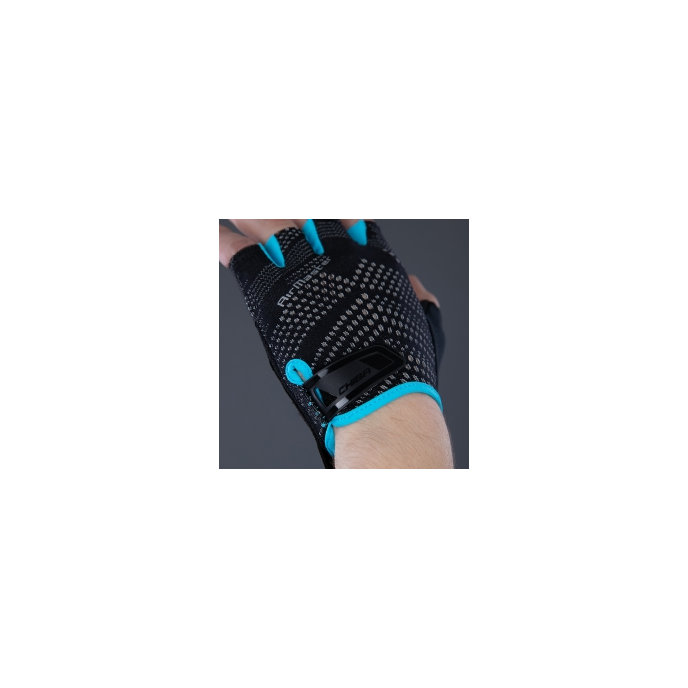 Cyklistické rukavice pro dospělé Air Master černé/tyrkysové