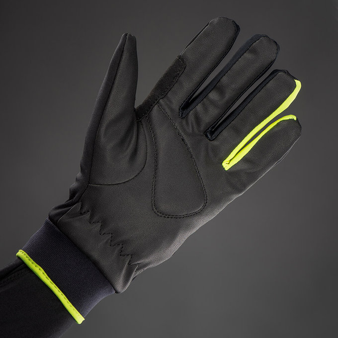 Zimní cyklistické rukavice pro děti Kids Waterproof černé/neonově žluté