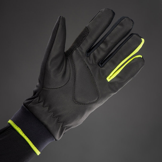 Zimní cyklistické rukavice pro děti Kids Waterproof černé/neonově žluté