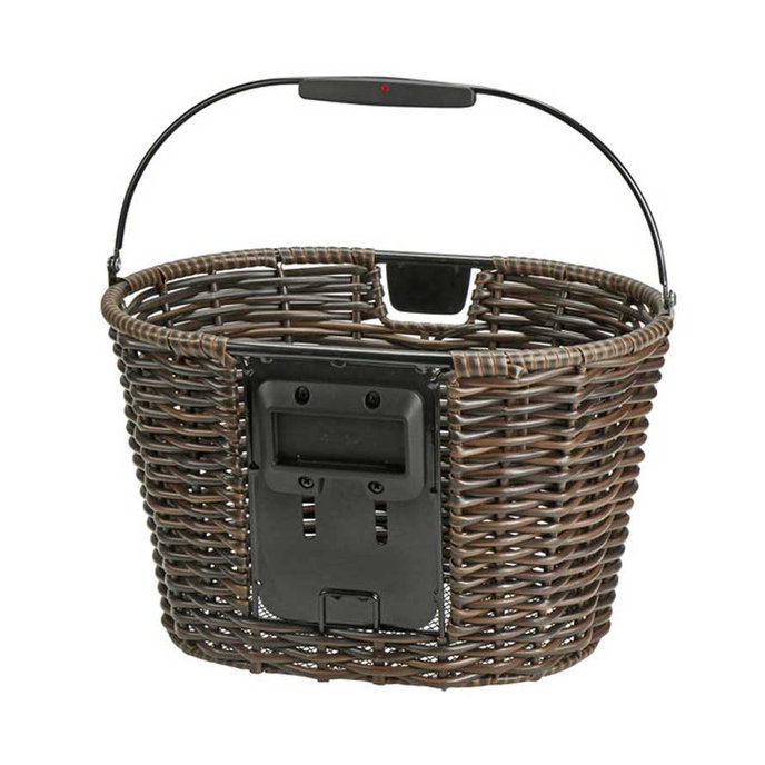 STRUCTURA OVAL proutěný košík na řídítka hnědý