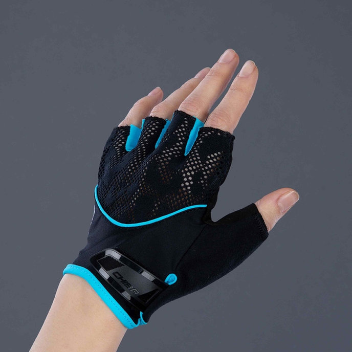  Cyklistické rukavice pro ženy Lady Gel M černo/tyrkysová