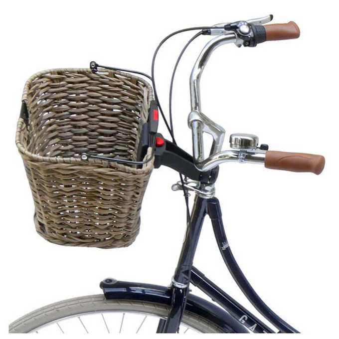 STRUCTURA RETRO proutěný košík na řidítka béžový