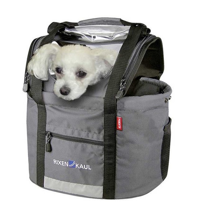 DOGGY taška na řidítka pro psa šedá