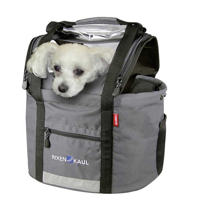 DOGGY taška na řidítka pro psa šedá