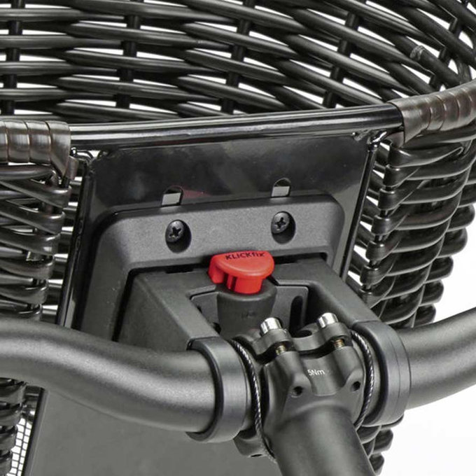 STRUCTURA OVAL proutěný košík na řídítka hnědý