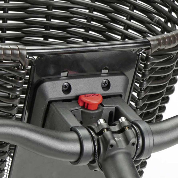 STRUCTURA OVAL proutěný košík na řídítka hnědý