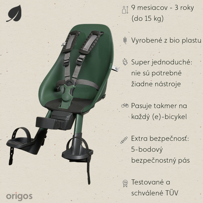 Přední sedačka BIO na kolo s adaptérem