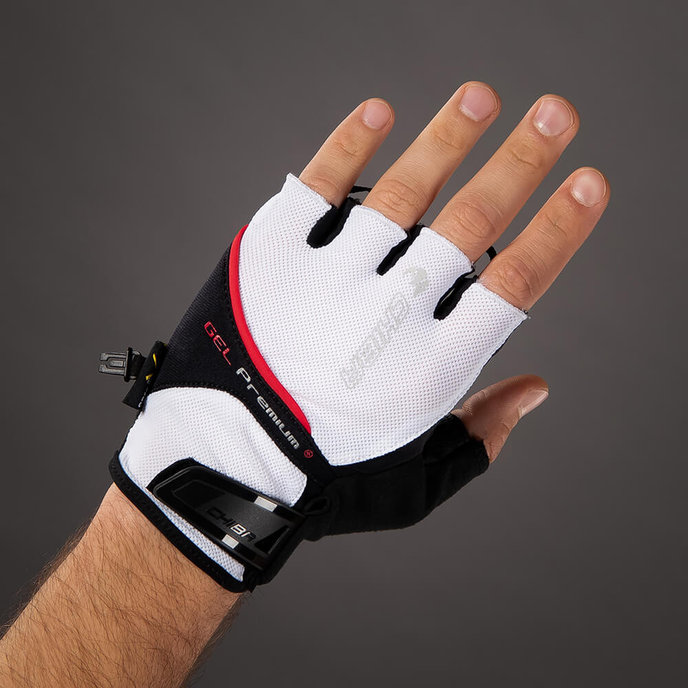 Cyklistické rukavice pro dospělé Gel Premium bílé