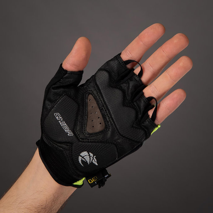 Cyklistické rukavice pro dospělé Gel Premium neónové žlté