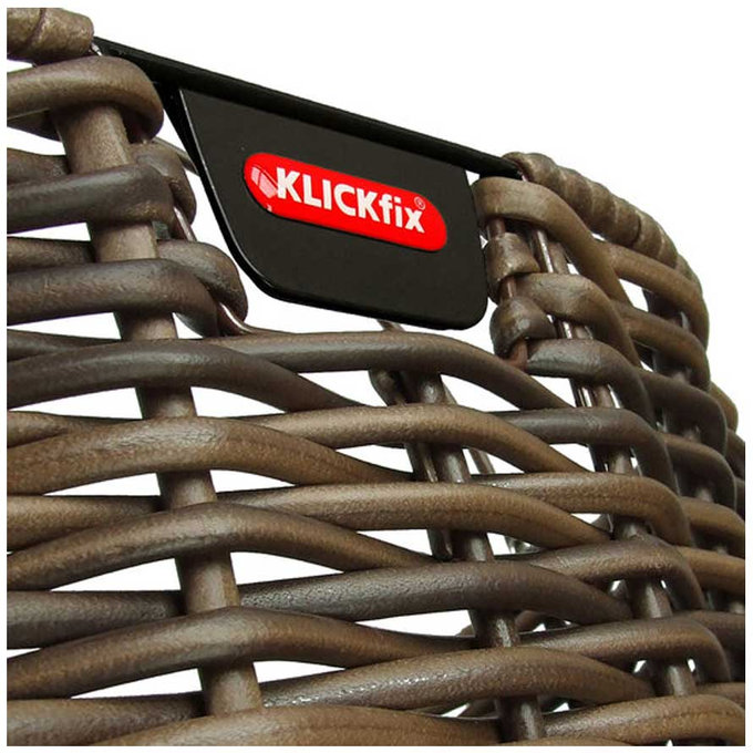 STRUCTURA OVAL proutěný košík na řídítka hnědý