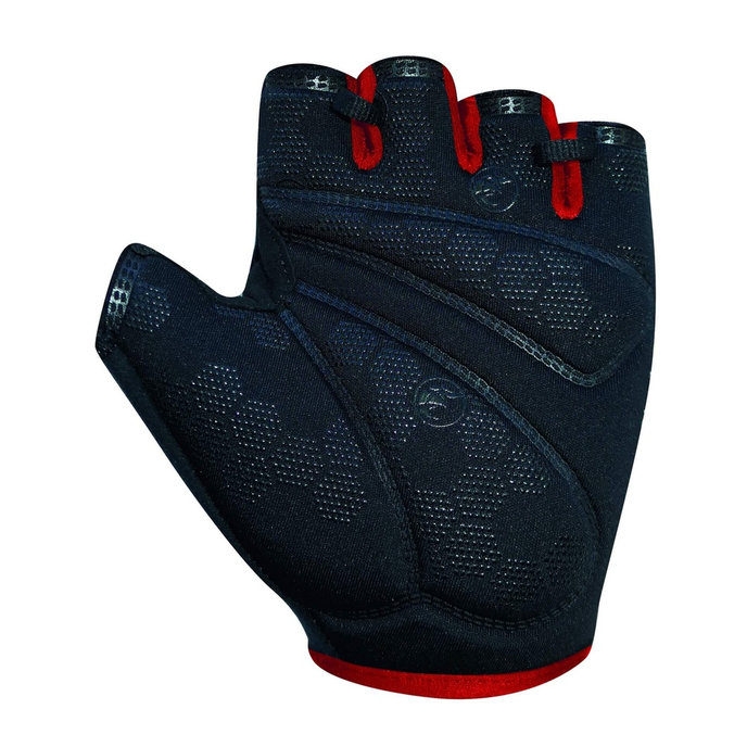 Cyklistické rukavice pro dospělé Road Master černé/červené