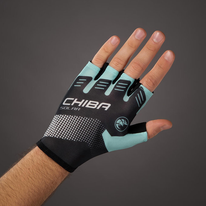 Cyklistické rukavice pro dospělé Solar tyrkysové