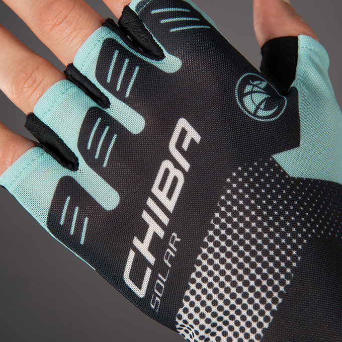Cyklistické rukavice pro dospělé Solar tyrkysové