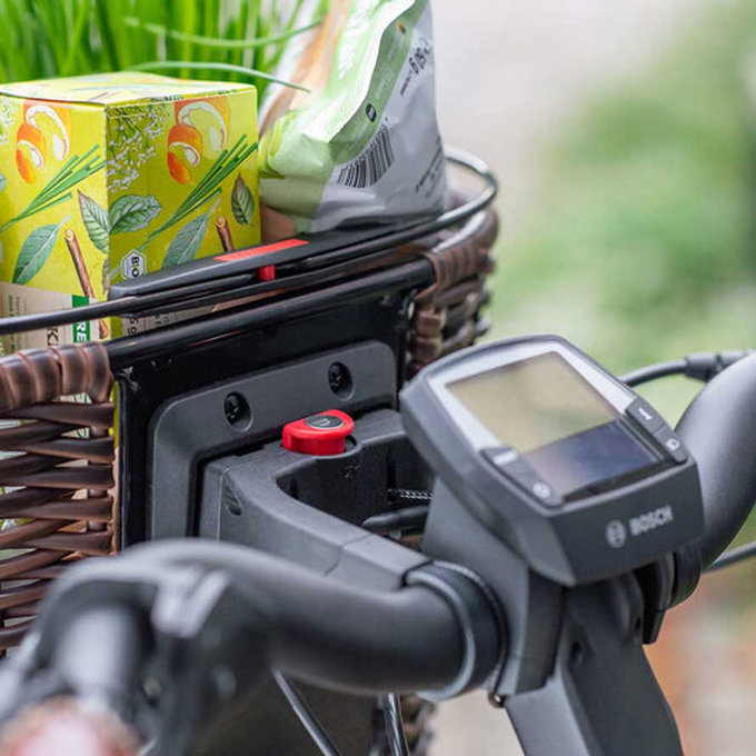 STRUCTURA OVAL proutěný košík na řídítka hnědý