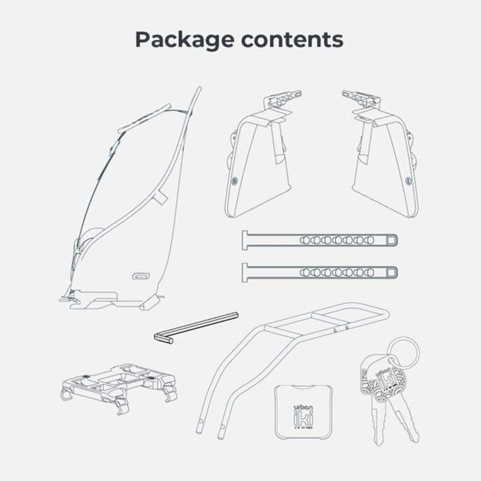 Zadní sedačka Ta-ke na kolo s adaptérem a nosičem na rám SET