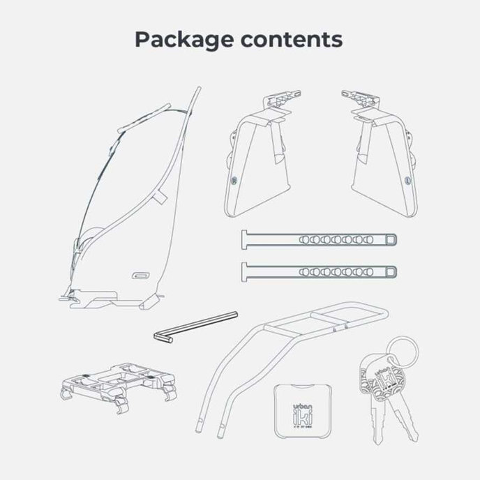 Zadní sedačka Ta-ke na kolo s adaptérem a nosičem na rám SET