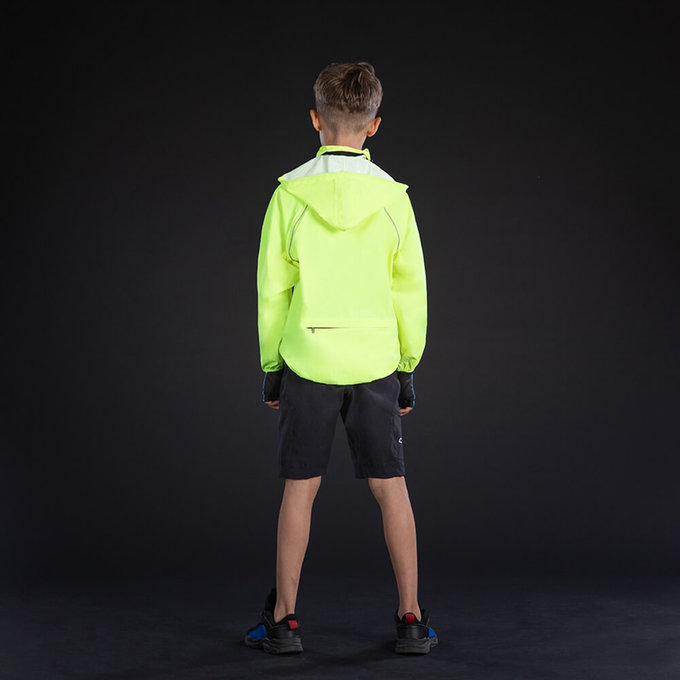 Dětská bunda do deště neónově žlutá