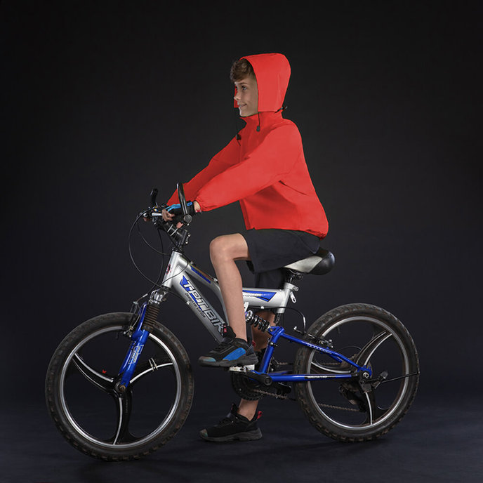 Dětská bunda do deště červená