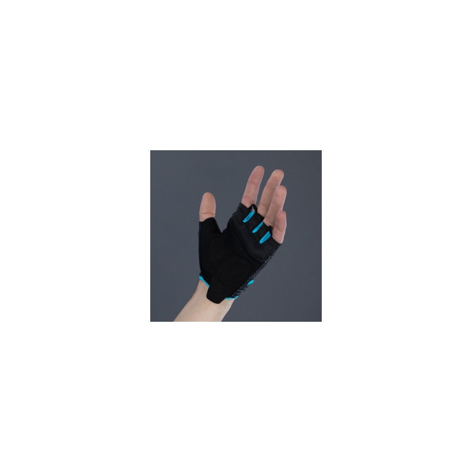 Cyklistické rukavice pro dospělé Air Master černé/tyrkysové