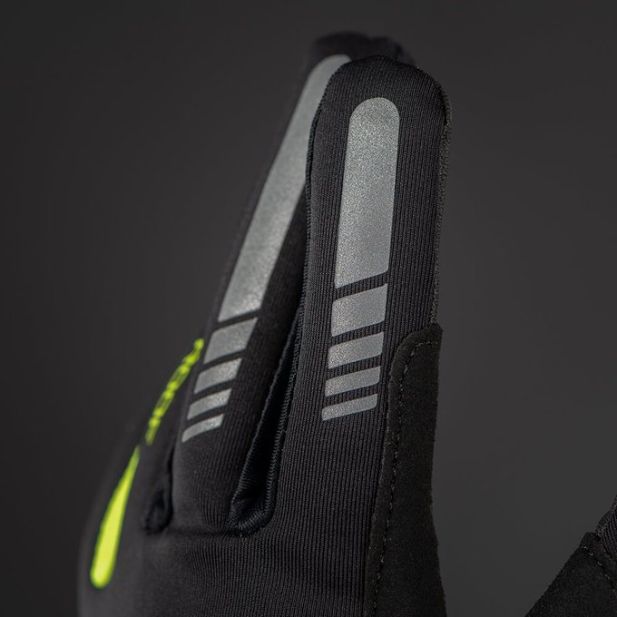 Zimní cyklistické rukavice pro děti Kids Waterproof černé/neonově žluté