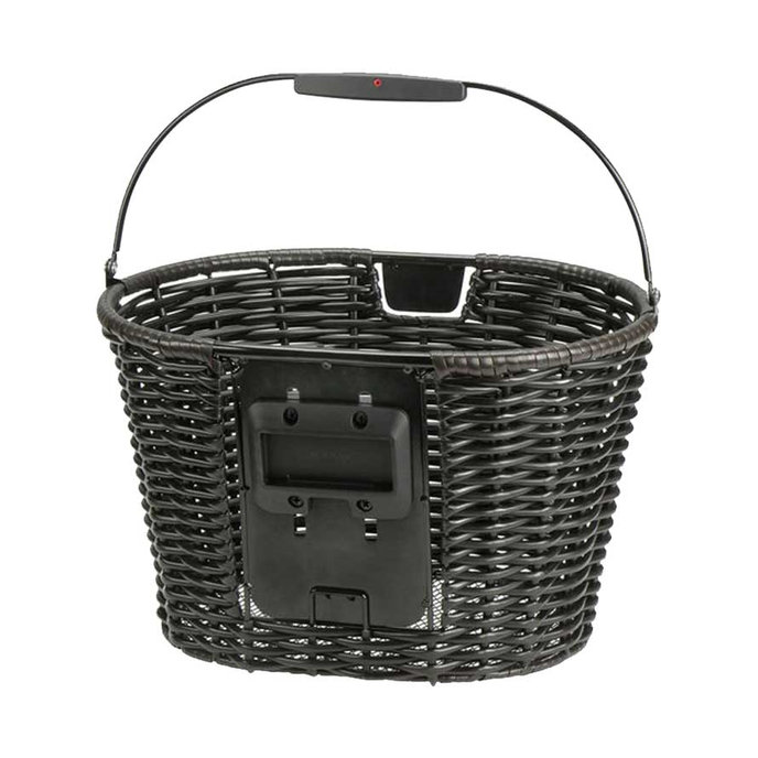 STRUCTURA OVAL proutěný košík na řídítka hnědý