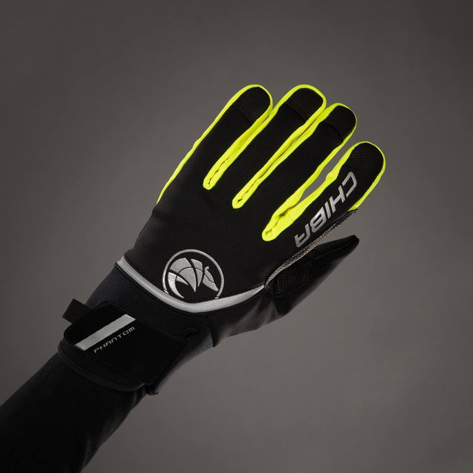 Zimní cyklistické rukavice pro dospělé Phantom černá/neonově žlutá