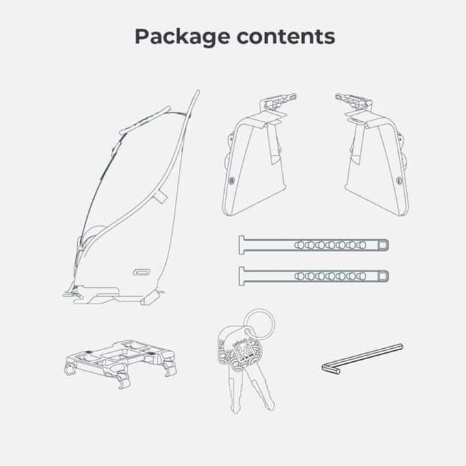 Zadní sedačka Ta-ke s adaptérem na nosič kola