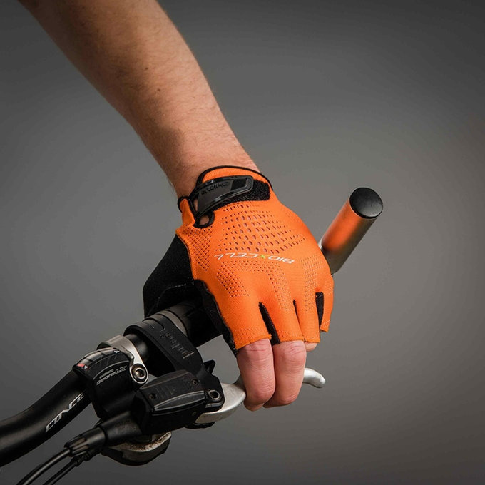 Cyklistické rukavice pro dospělé BioXCell Super Fly oranžové/černé