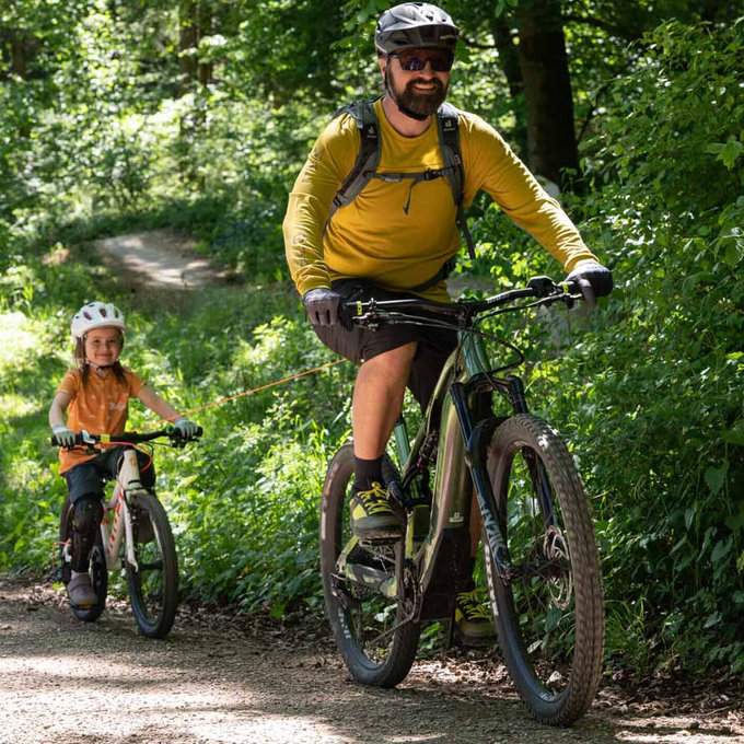 Samonavíjecí lano na tahání kola