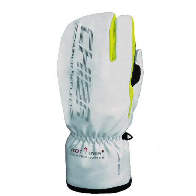 Zimní cyklistické rukavice pro dospělé Alaska Plus reflexní šedé