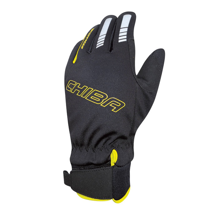  Zimní cyklistické rukavice pro děti Kids Waterproof černé/neonově žluté