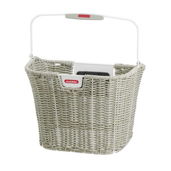 STRUCTURA RETRO proutěný košík na řidítka béžový