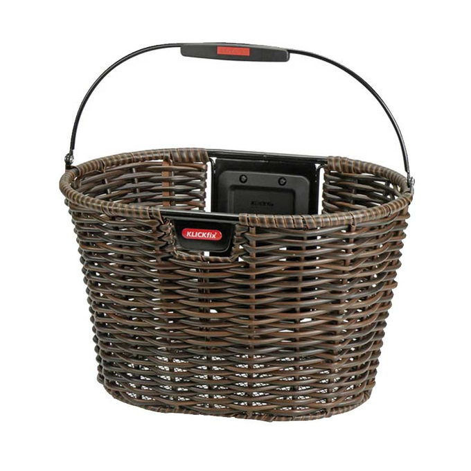 STRUCTURA OVAL proutěný košík na řídítka hnědý