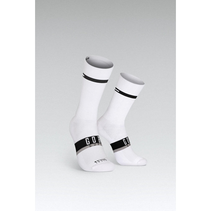 GOBIK ponožky SUPERB WHITE UNISEX EXTRA LONG HORIZON 