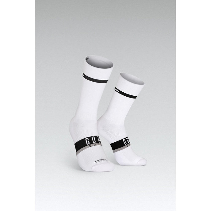 GOBIK ponožky SUPERB WHITE UNISEX EXTRA LONG HORIZON 
